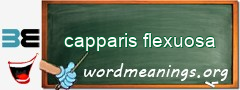 WordMeaning blackboard for capparis flexuosa